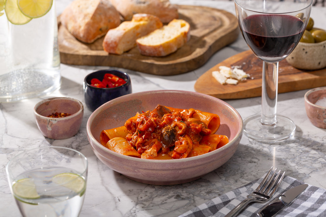 Delnevo’s Paccheri Wild Mushroom & Pancetta